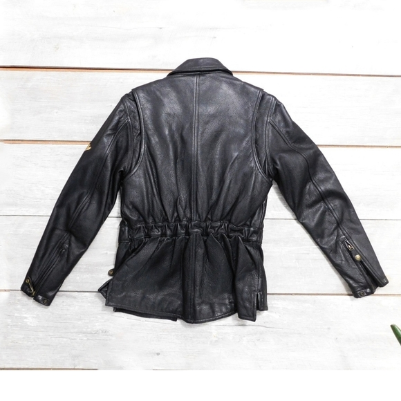 Harley-Davidson Womens Black 100% Leather Zip Snap Front Lined Jacket Size Small - Picture 2 of 7